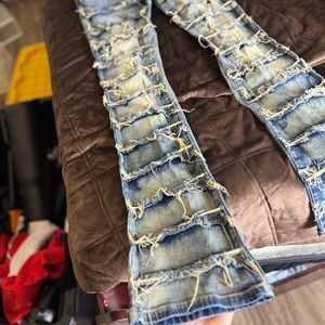 H&M Skinny Blue Distressed Jeans